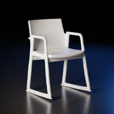 Modern wooden chair, minimalist design.