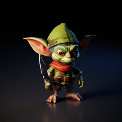 goblin with knife.
