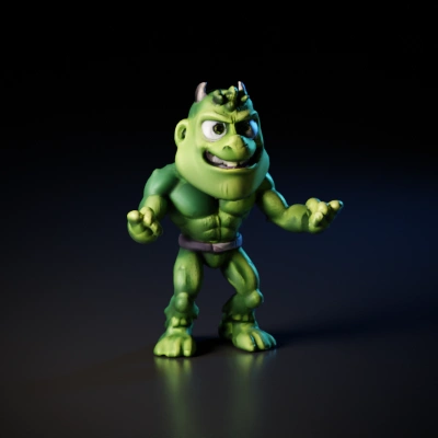 3d symmetric base mesh of Hulk alien in z brush style, full body, T-pose.