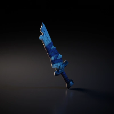 Ancient ornate sword with rough texture.