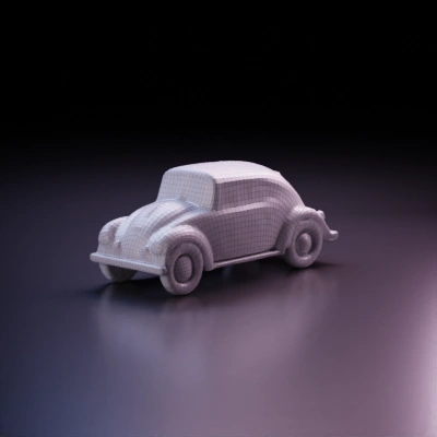 Classic vintage car design, iconic model. symmetric geometry,smooth edges,simple geometry.
