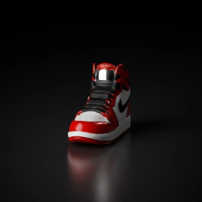 High-top athletic sneaker, classic design.