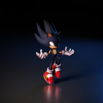 Black hedgehog character.