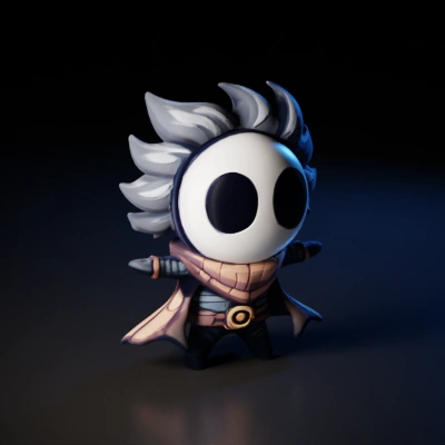 Chibi-style character wearing scarf and belt.