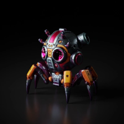 Robot spider with mechanical legs.