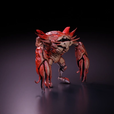 Crab - like humanoid monster.