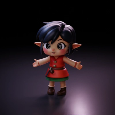 cute elf-like character.