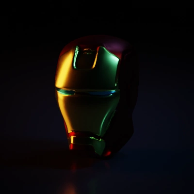 Iron Man helmet, iconic superhero gear.