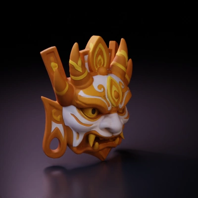 ornate demon mask.
