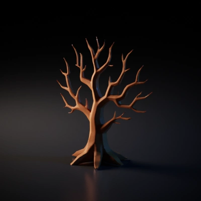 Low-poly stylized tree.