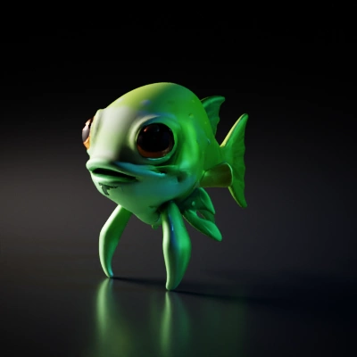 Fish with big eyes and legs.