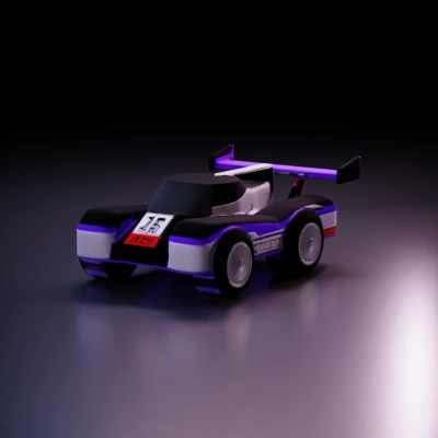 Toy car, race car style.