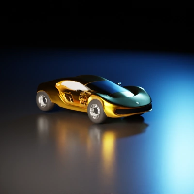 Futuristic sports car concept, sleek design, high performance.