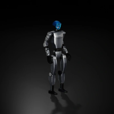 Humanoid robot with sleek design.