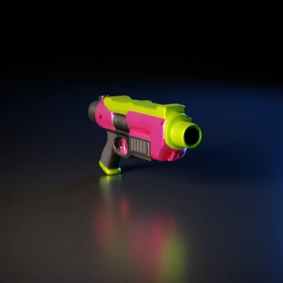 Water gun, toy design for children, stylized.