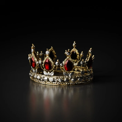 Decorative gemstone crown.