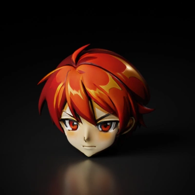 Anime-style male face.