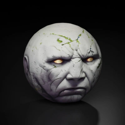 stone face sculpture.