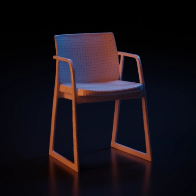 Modern chair design, office or home furniture. symmetric geometry,smooth edges,simple geometry