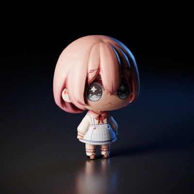 cute anime-style character. chibi character