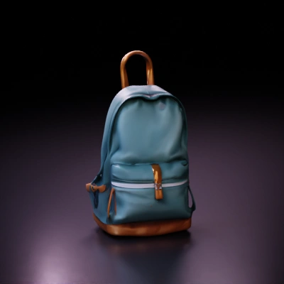 Classic backpack, multiple compartments, modern design. without pockets on side