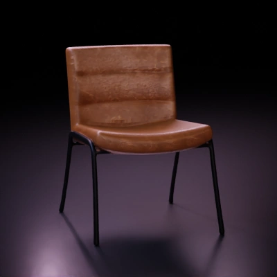 Modern minimalist chair with metal legs.