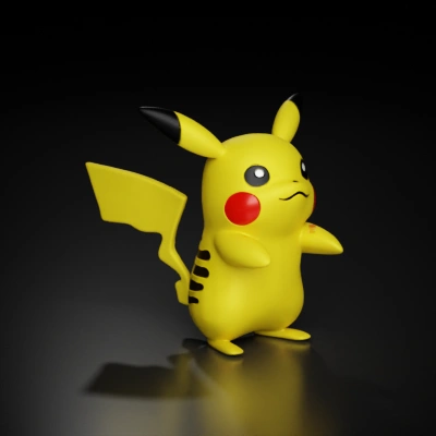 Cute electric rodent with pointy ears and red cheeks.