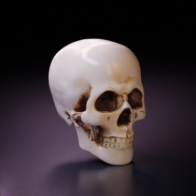 Human skull representation, anatomical.