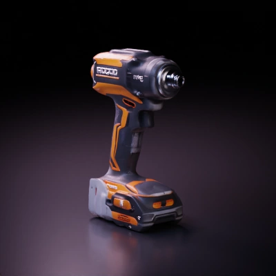 Cordless power drill, ergonomic design.