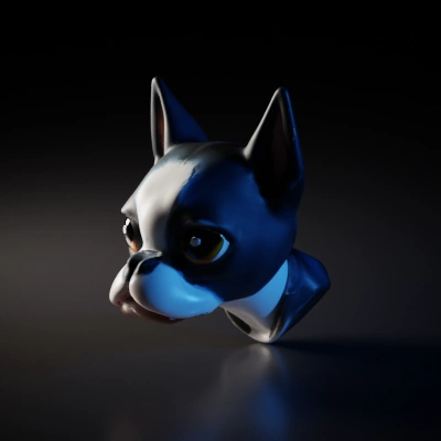 Small breed dog, large expressive eyes, pointed ears.