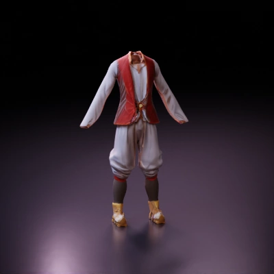 Fantasy-themed human character with ornate clothing.