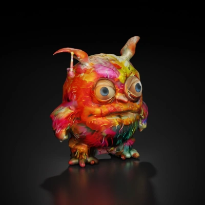vibrant, soft, and fuzzy textures, resembling a mix of plush fabric and colorful synthetic fibers.