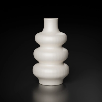 wavy ceramic vase.