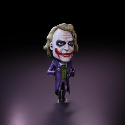 Caricature of a character with card.