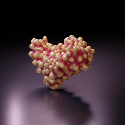 Biological cell-like structure with irregular shapes. asymmetric geometry