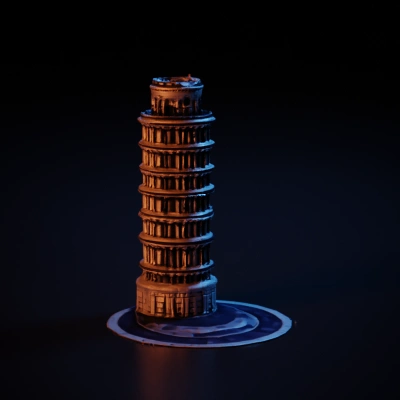 Leaning tower structure from Pisa, Italy.