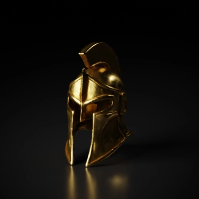 Ancient Greek warrior helmet.