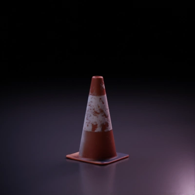 Traffic cone, street construction, safety equipment.