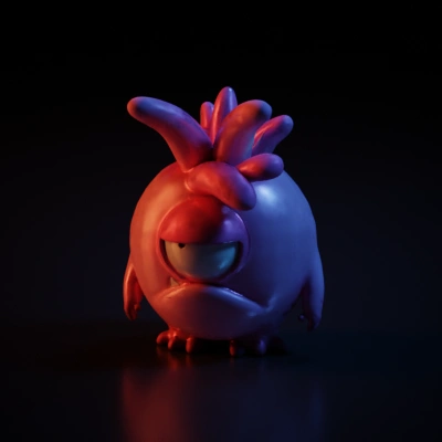 Cute round monster with tentacle-like appendages.