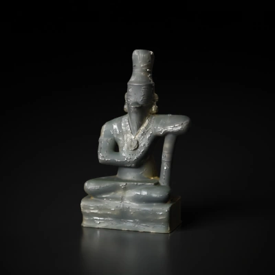ancient seated statue.