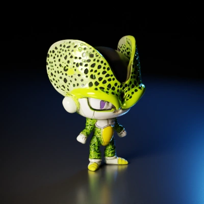 Anthropomorphic insect-like figure, humanoid, cartoonish style.