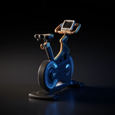 Exercise bike, stationary, modern design.