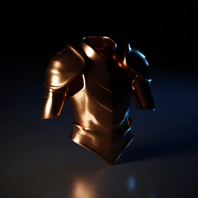 Medieval knight armor, segmented design.