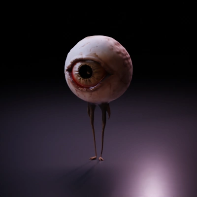 floating eye on tentacles.