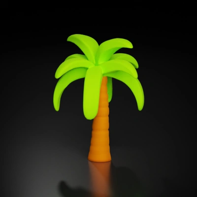 Palm tree, cartoon style.