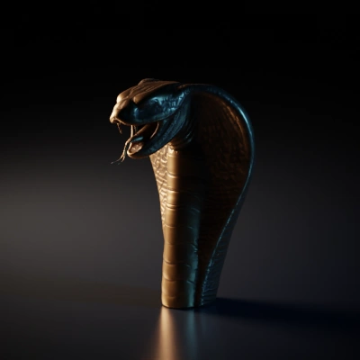 golden cobra head.