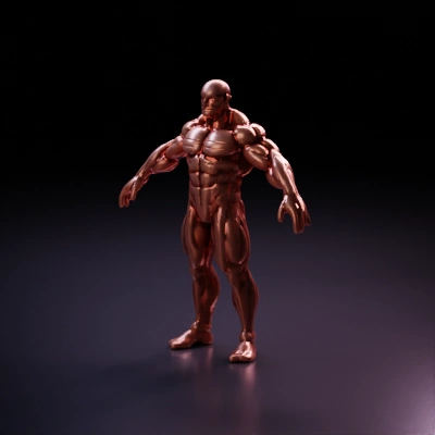 slightly Muscular evil humanoid character,.