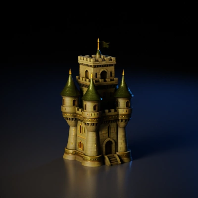A fantasy stone castle tower.