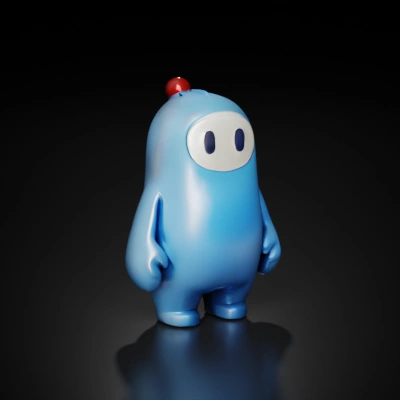 Blue cartoon character from Fall Guys.