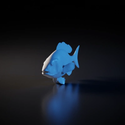 Digital render of a realistic fish.